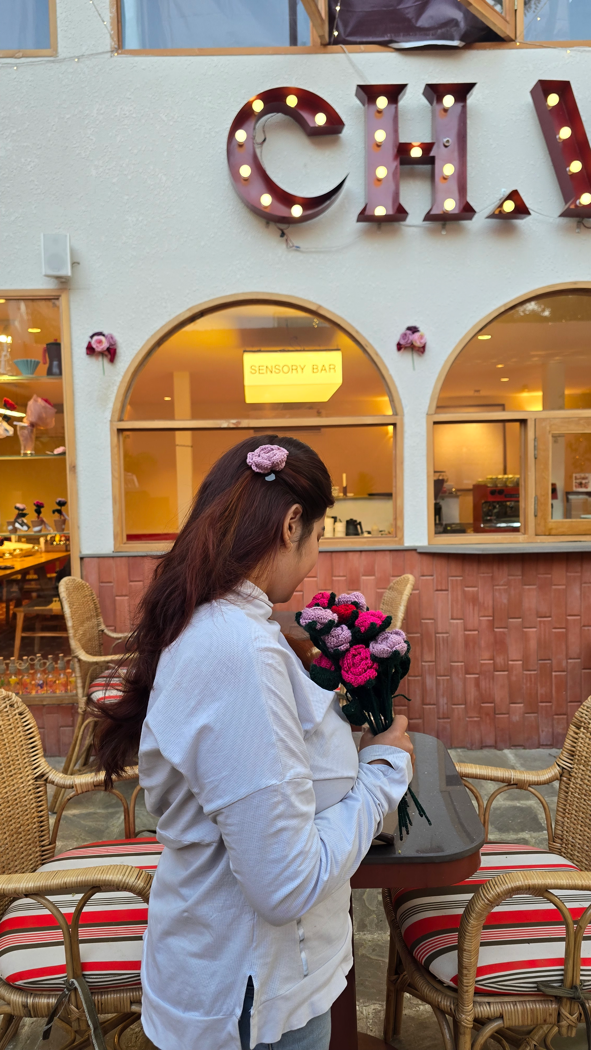 Crochet Rose Clip knitting nanny by wahenoor