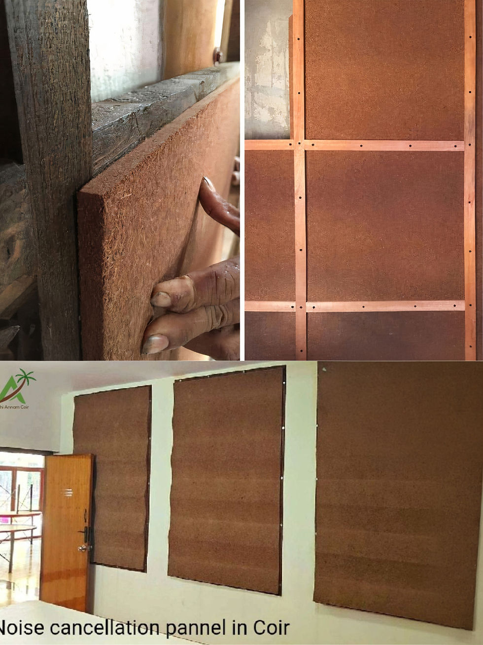 Eco-friendly home under construction with coir insulation board