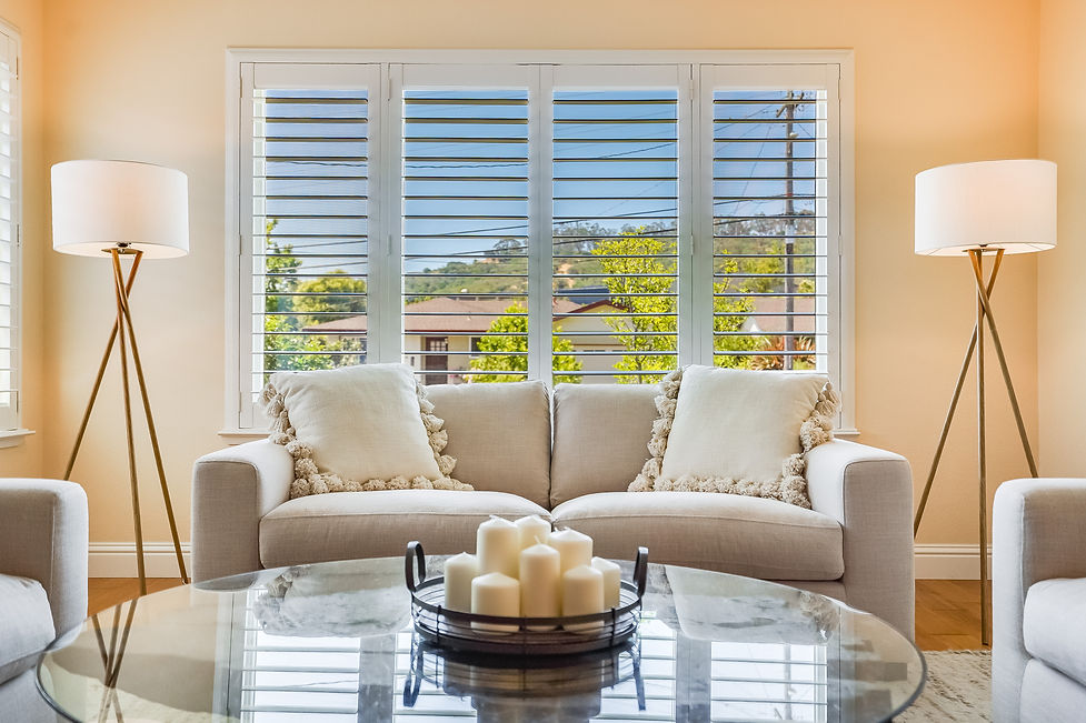 Contempory furnishings invite you in to take a seat.