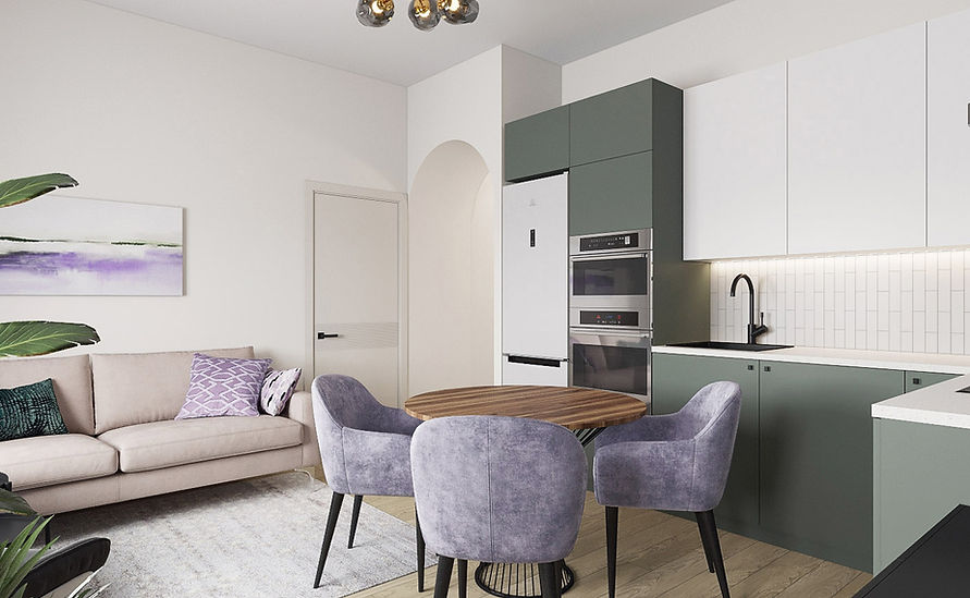 Дизайн кухни-гостиной в современном стиле