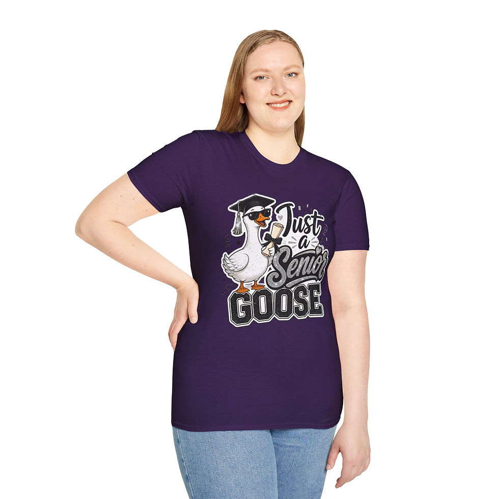 Thumbnail: Senior Goose Graduation T-Shirt — "Just a Senior Goose" Funny Grad Tee