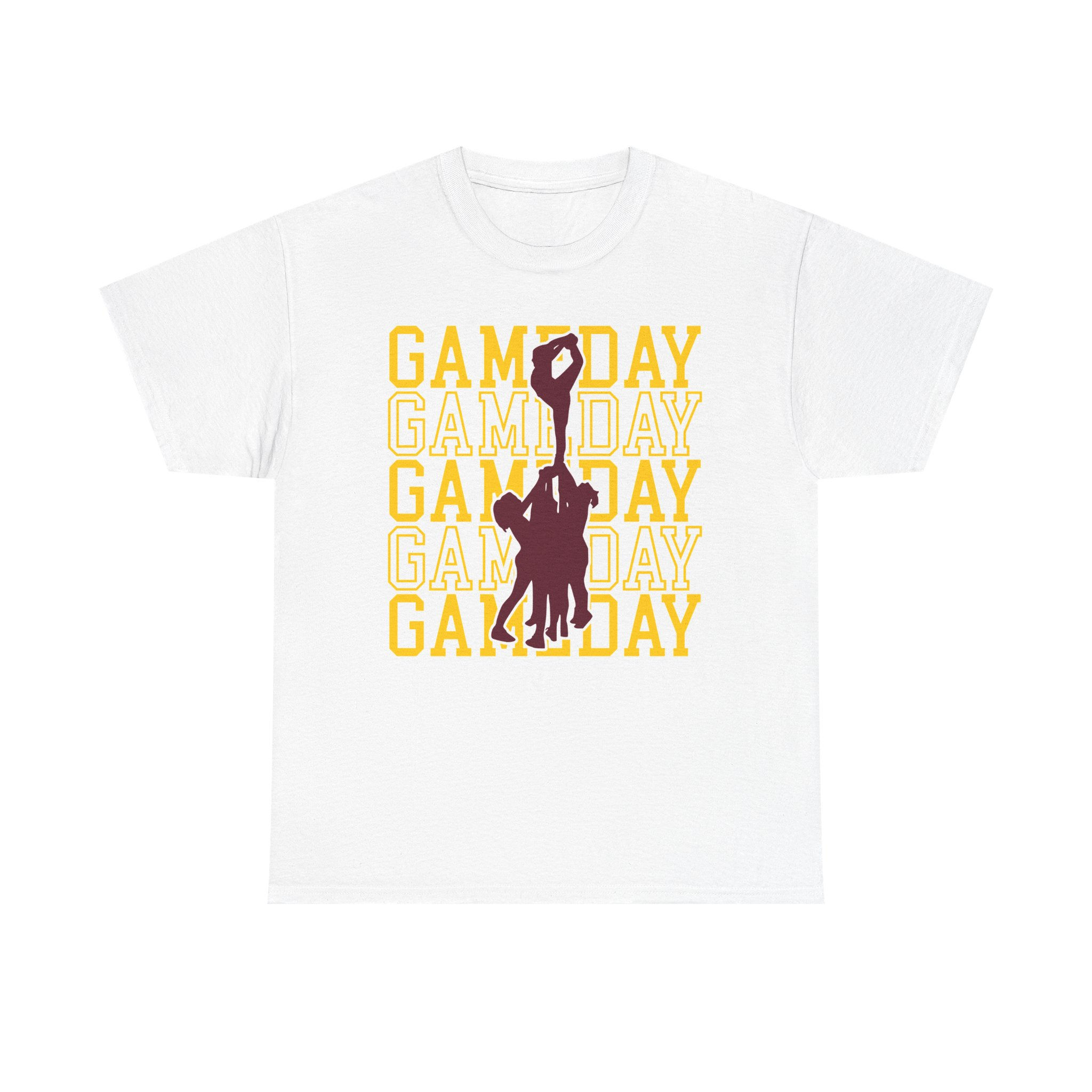 Game Day Cheerleading T-Shirt — 'GAMEDAY' Stacked Design
