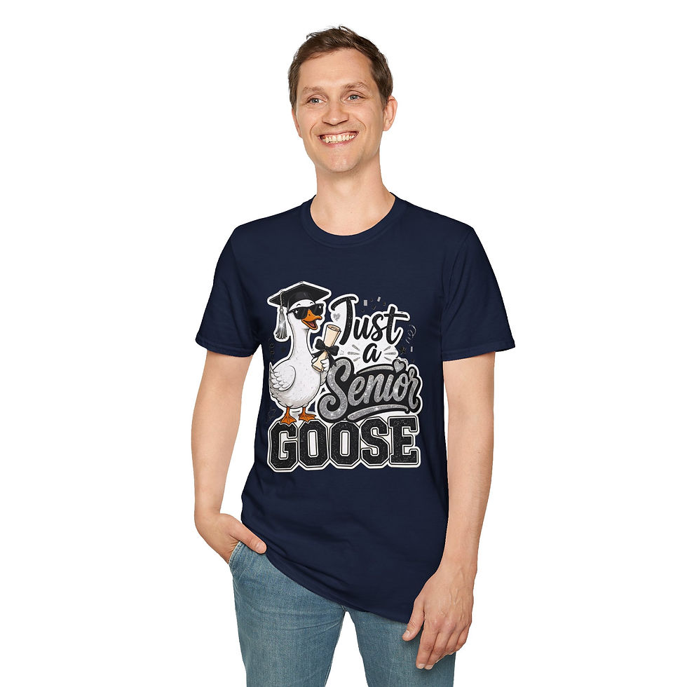 Thumbnail: Senior Goose Graduation T-Shirt — "Just a Senior Goose" Funny Grad Tee