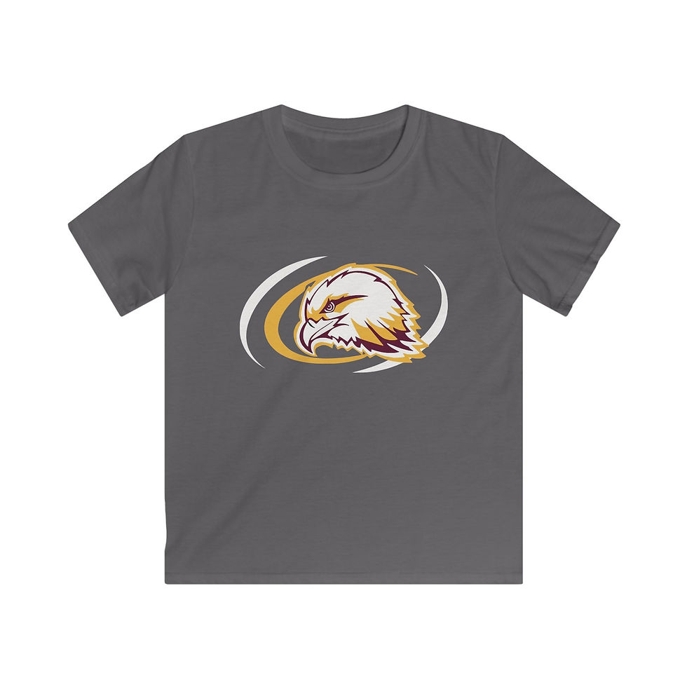 Thumbnail: Kids Eagle Logo Tee — Youth School Spirit Shirt