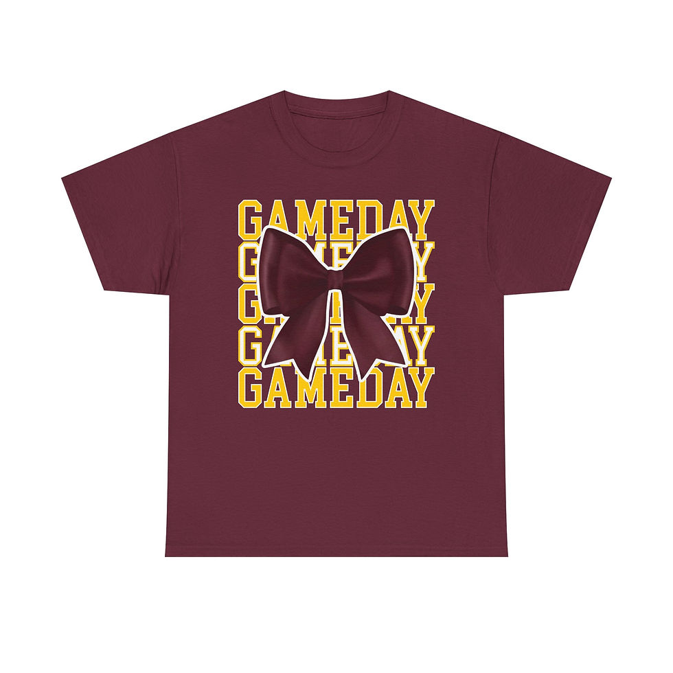 Thumbnail: Gameday Bow T-Shirt — Cheer & Tailgate Shirt