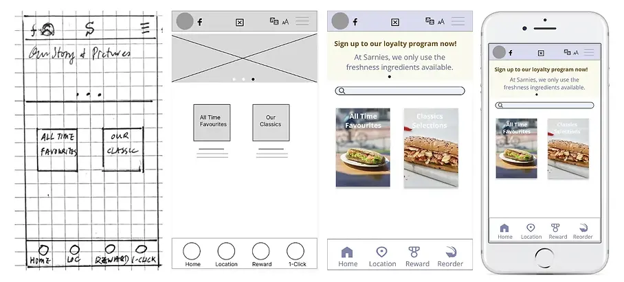 Cecilia Lee's case study1 on screens and design evolvement
