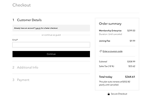 This is just an image of membership enterprise plan checkout