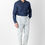Thumbnail: Ice gray velvet trousers main image