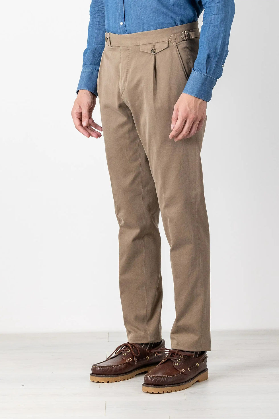 Thumbnail: Brown Chino Trousers slight side view