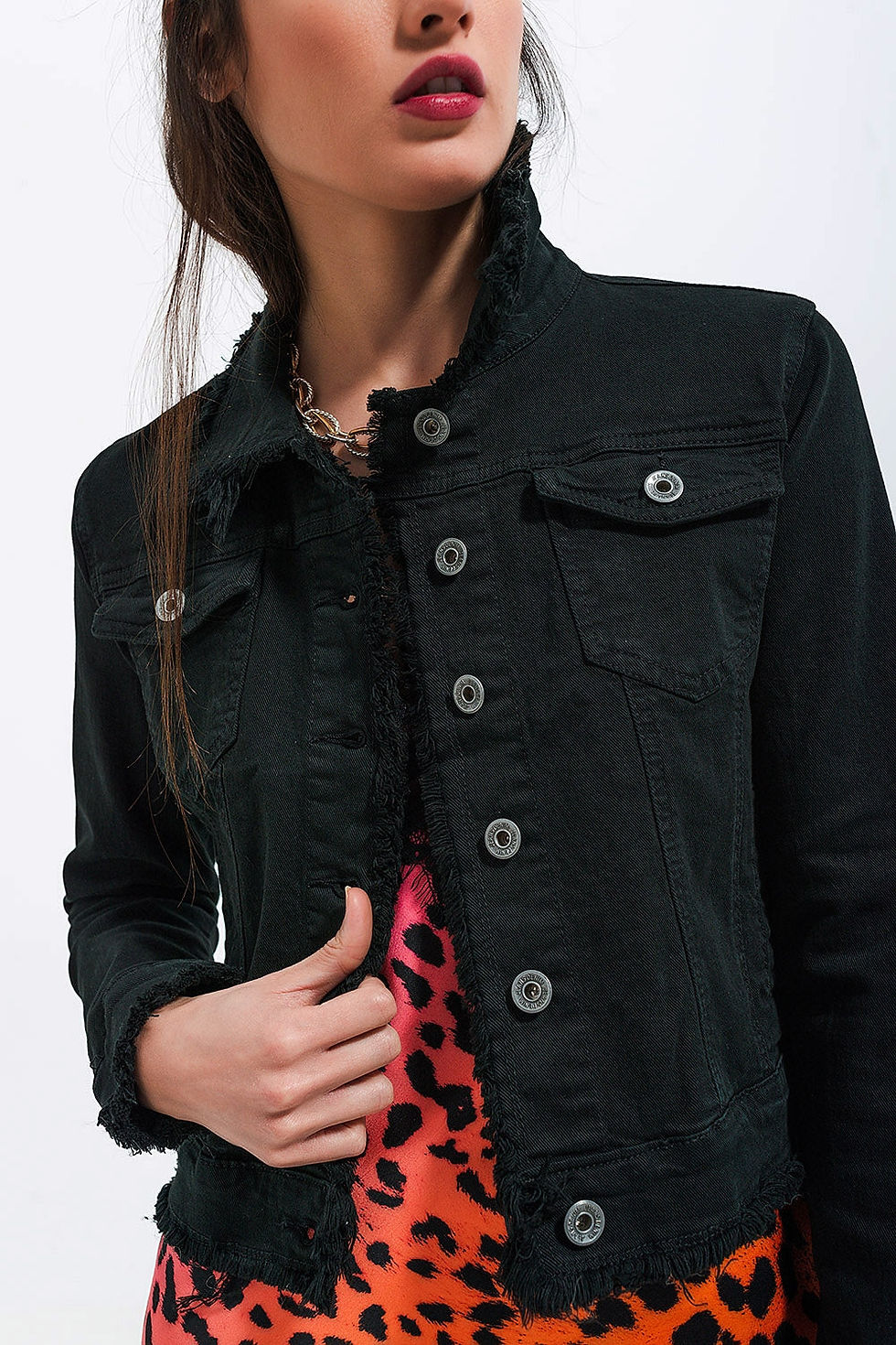 Thumbnail: Premium black denim jacket - in style