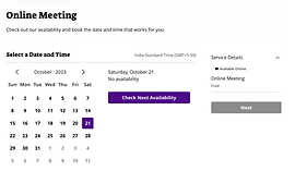 This is just an image of booking online meeting and checking availability.