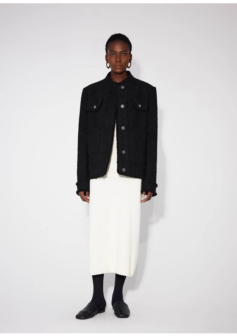 Thumbnail: Premium Wool Jacket black model in style