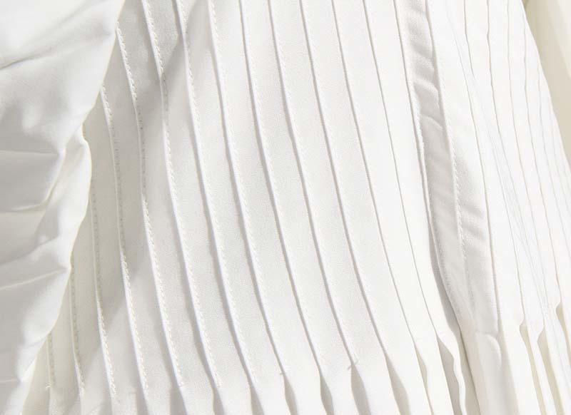 Thumbnail: close up -Premium pleated shirt dress