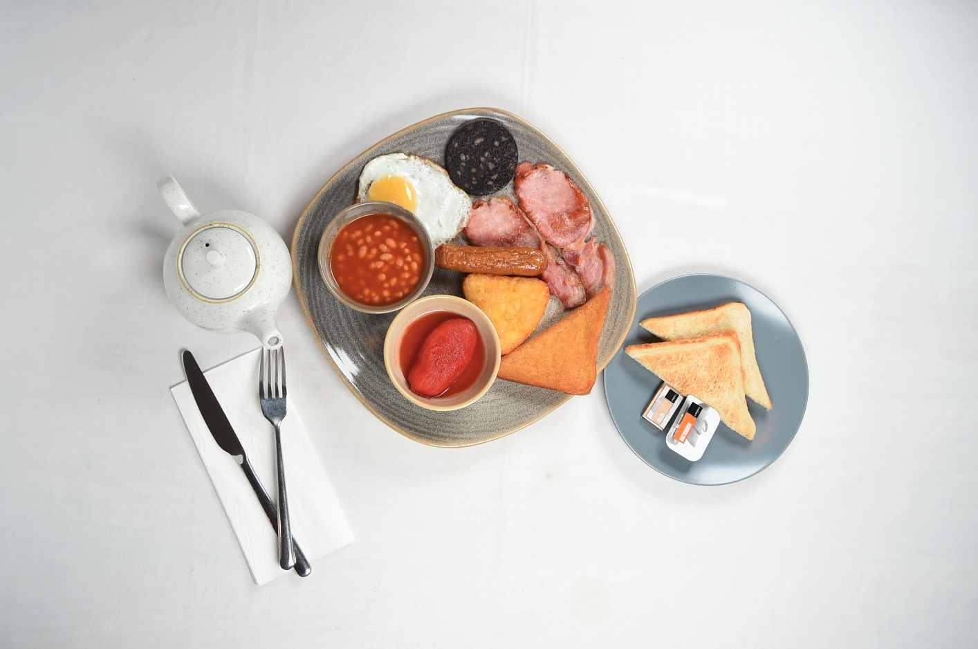 Arranged Food and Objects