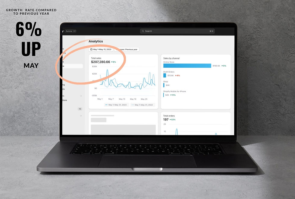 growth rate for ecommerce brand before strategic website redesign