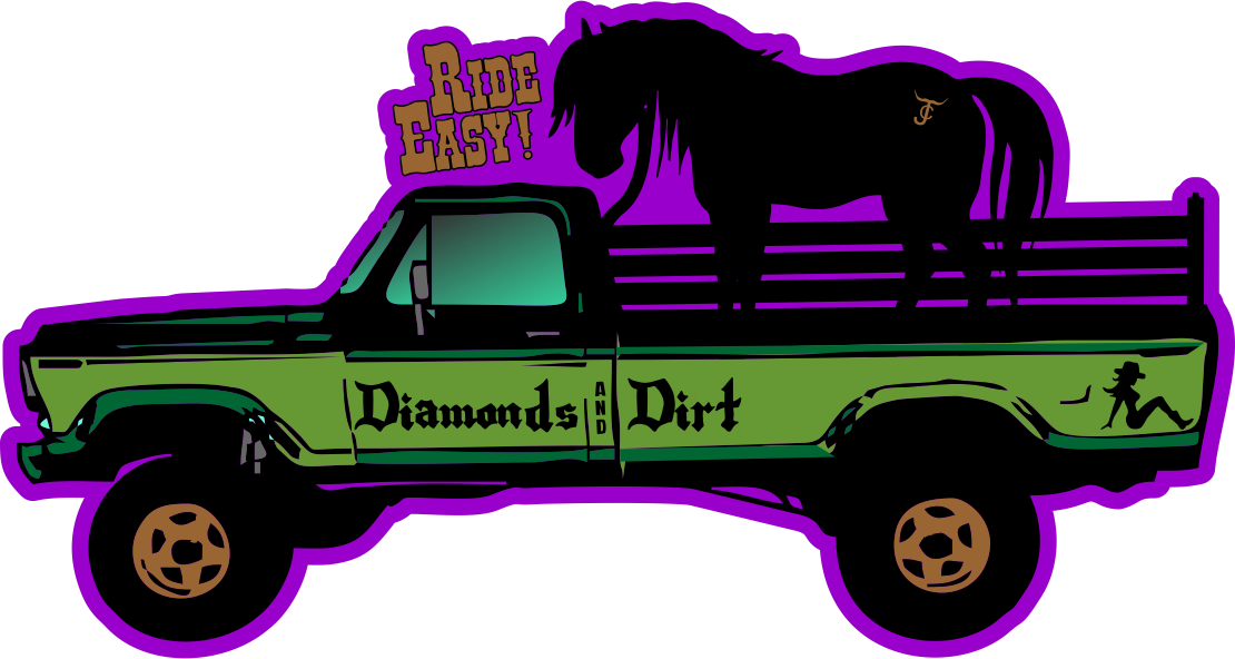 Ride Easy Horse and Truck Sticker