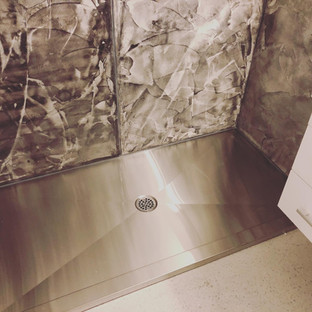 Base de douche en acier inoxydable sur m