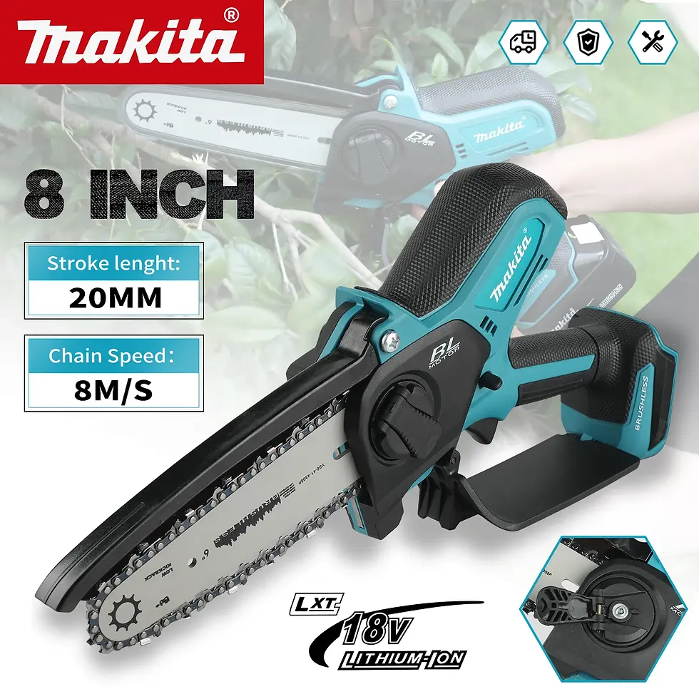 Makita 18V Cordless Chainsaw for Woodworking.