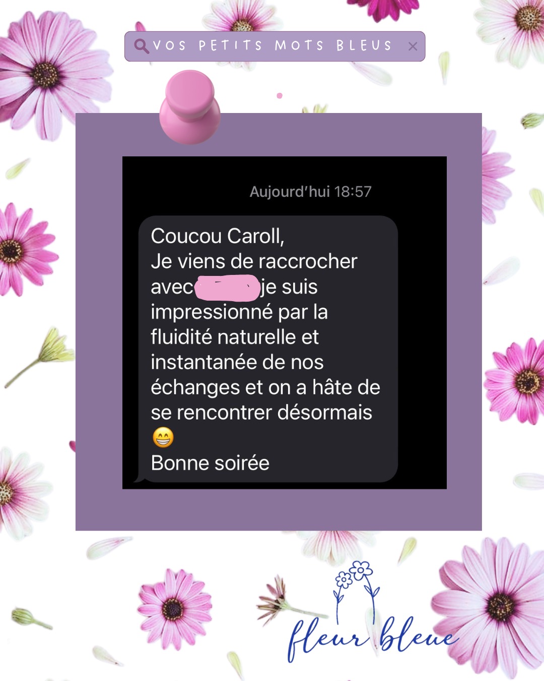 Échange SMS anonymisé