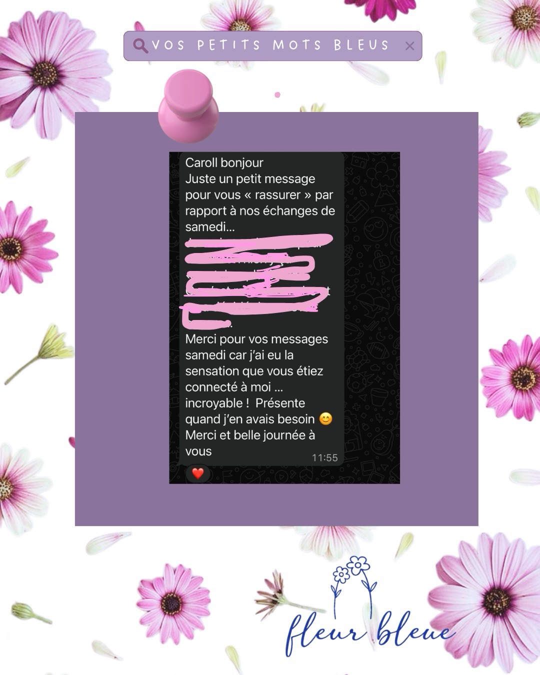 Échange SMS anonymisé
