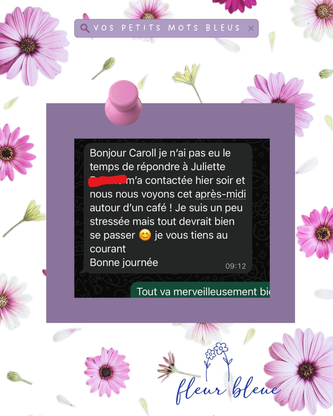 Échange SMS anonymisé