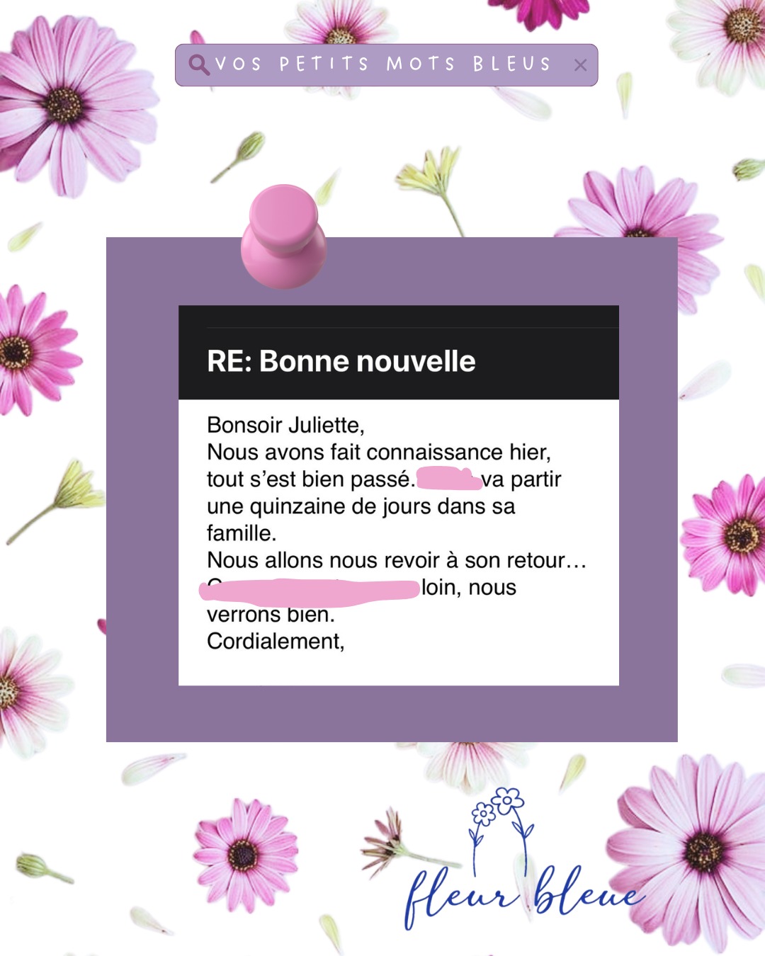 Échange SMS anonymisé