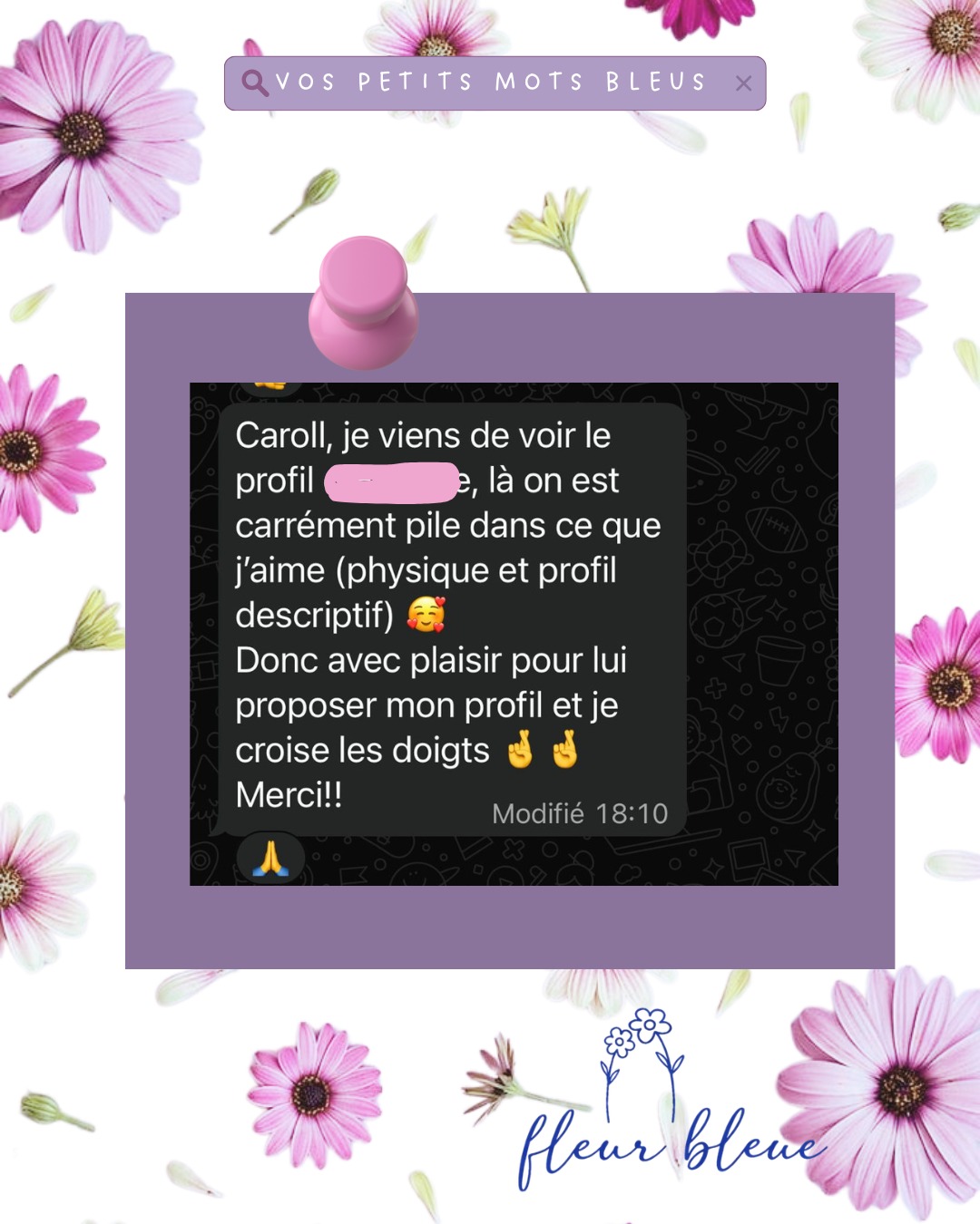 Échange SMS anonymisé
