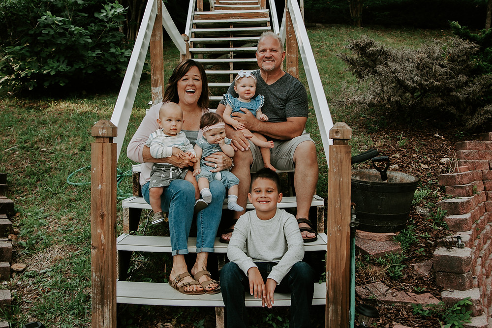 grandparents with their grandchildren