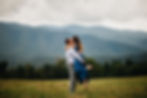 Couple hugging and spinning around