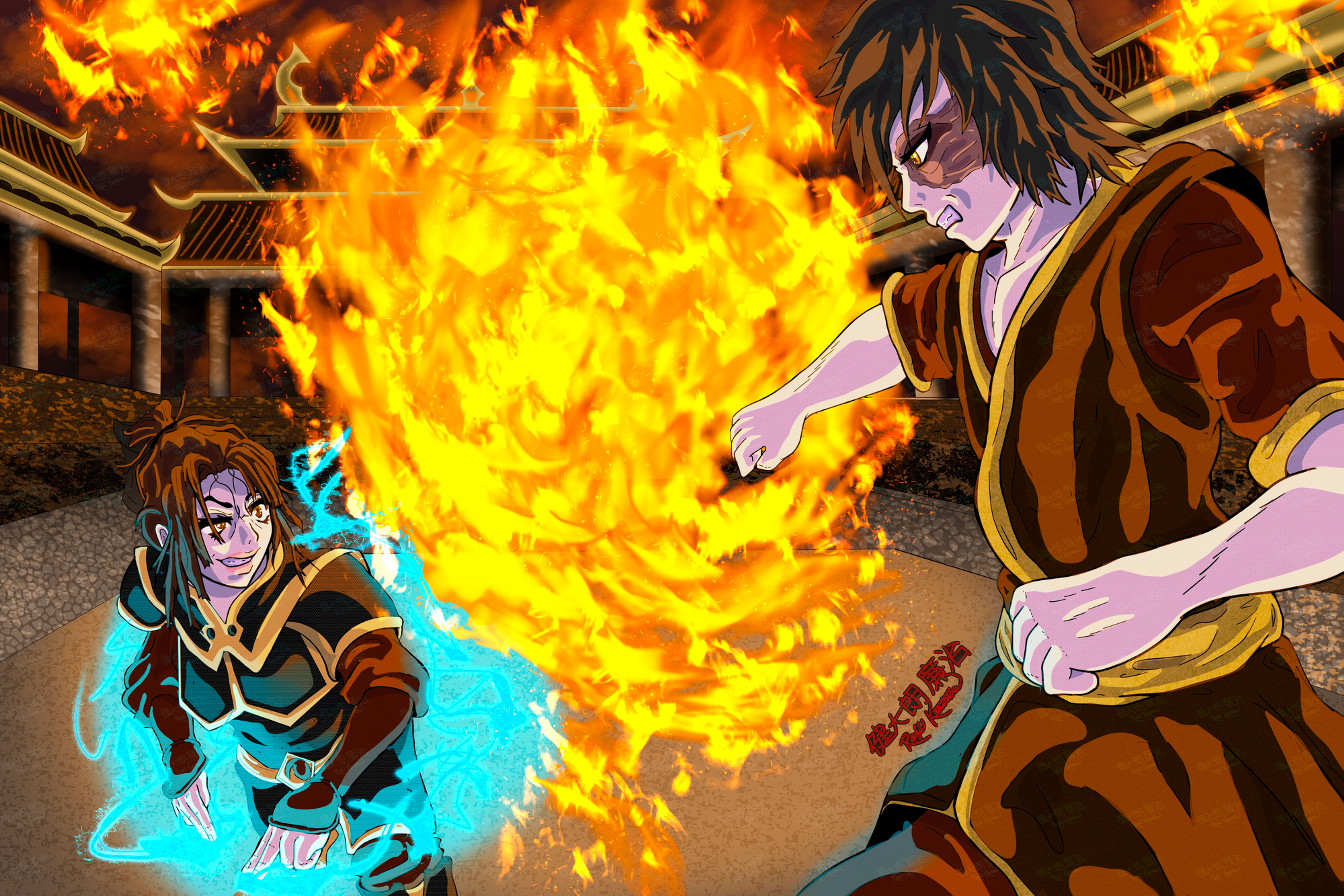 Final Agni Kai. Azula vs Zuko.