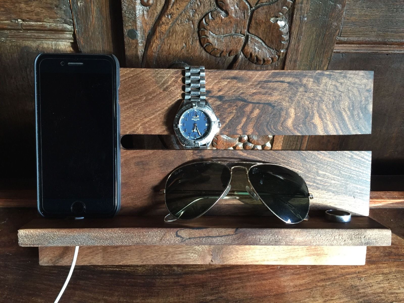 Walnut Epoxy Resin watch gadget