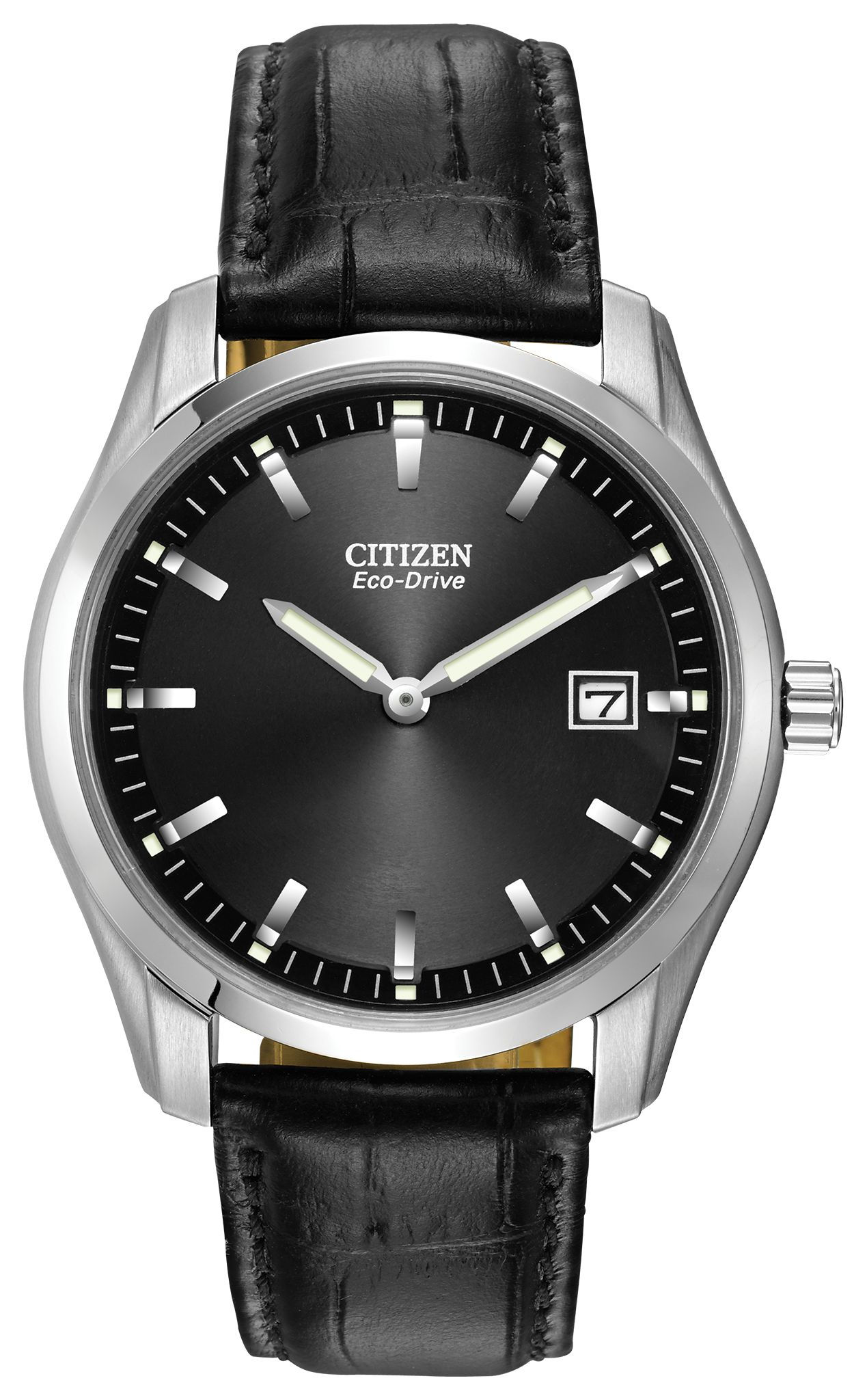 Citizen Corso Watch with Black Leather Band
