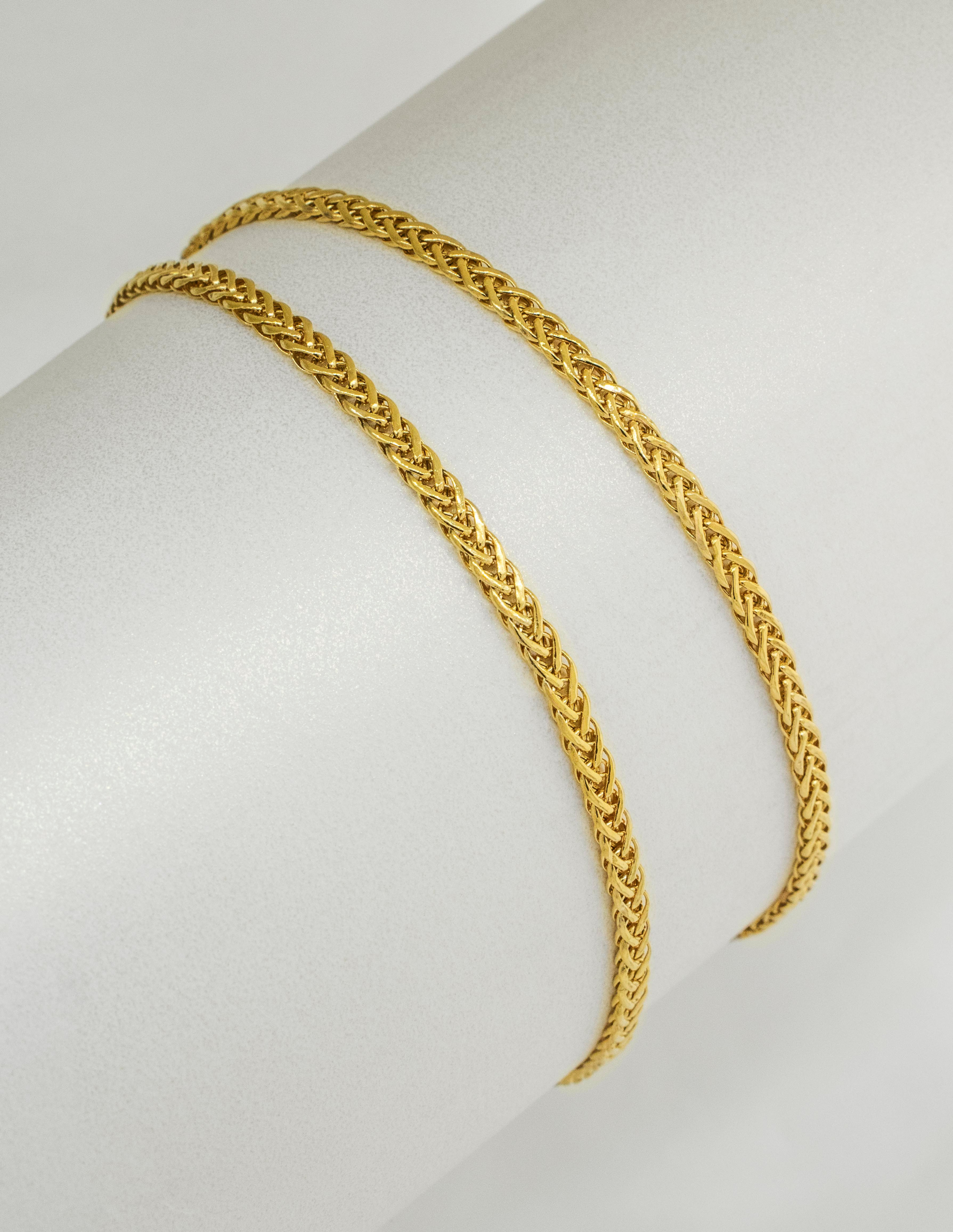14k Yellow Gold Double Woven Bracelet