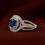 Thumbnail: 14K Two-Tone Diamond and Sapphire Double Halo Ring
