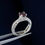 Thumbnail: Platinum Montana Sapphire and Diamond Engagement Ring