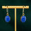 Thumbnail: 14K Yellow Gold Lapis Drop Earrings