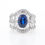 Thumbnail: 18k White Gold Sapphire and Diamond Ring front view