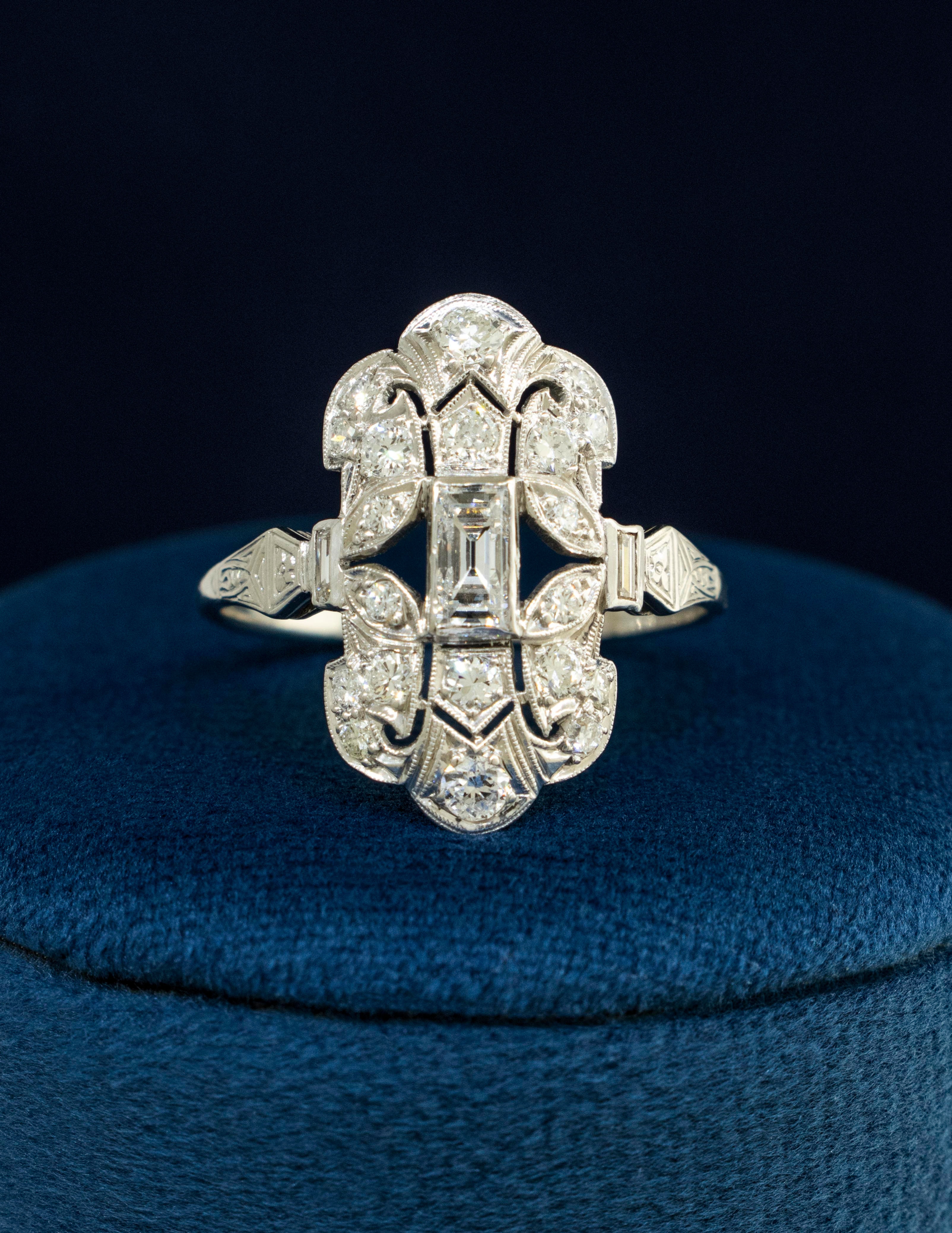 Platinum Diamond Dinner Ring