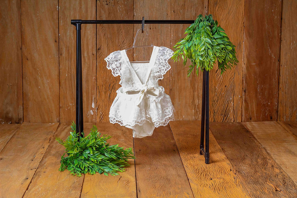 Vestido Branco Tecido | 6 a 12 meses