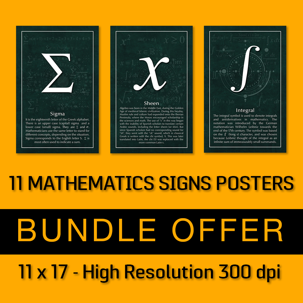 11 Mathematics Signs Posters