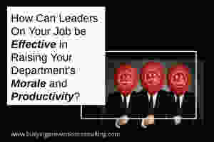 Morale, job effectiveness, productivity