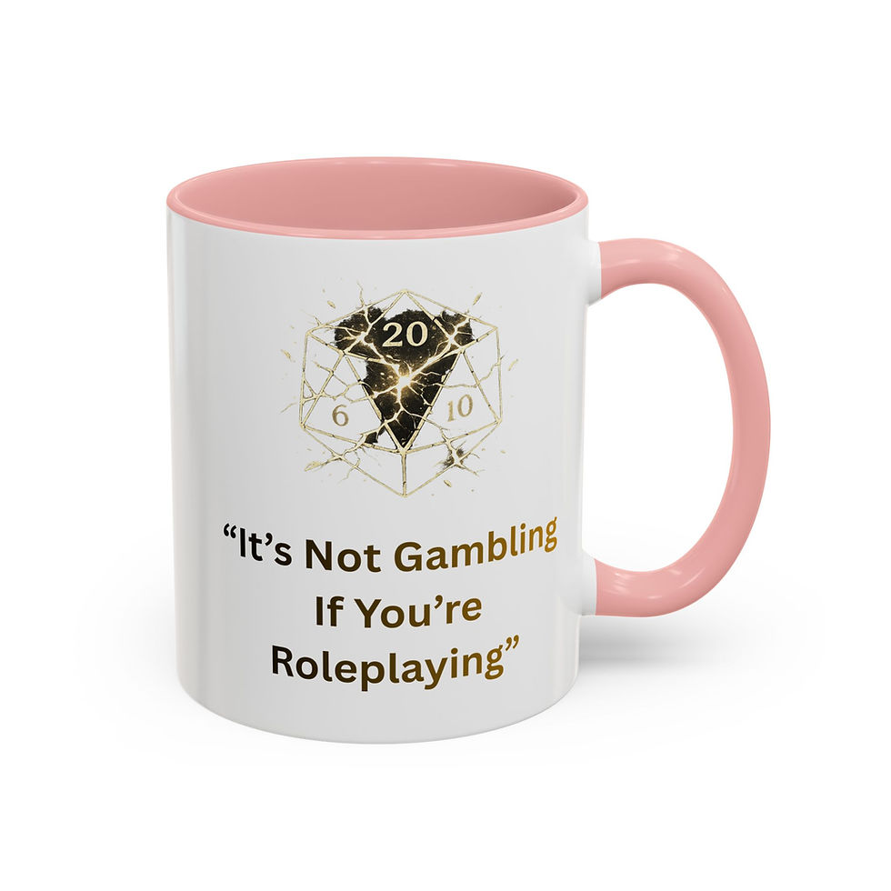 Thumbnail: Roleplaying Coffee Mug – "It's Not Gambling If You're Roleplaying"
