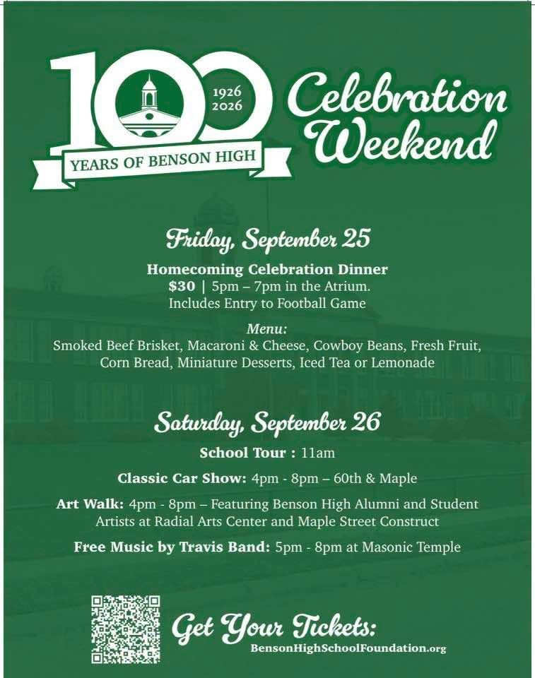 BENSON HIGHSCHOOL FOUNDATION 100TH ANNIVERSARY