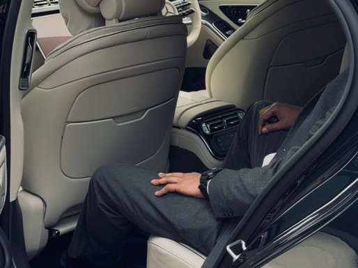 VIP inside a chauffeur driver Mercedes S Class