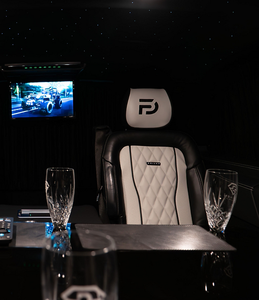 the bespoke leather interior of the Mercedes V Class