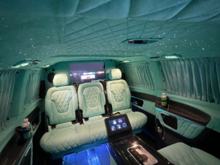 Bespoke Mercedes V-Class with Tiffany Blue Interior