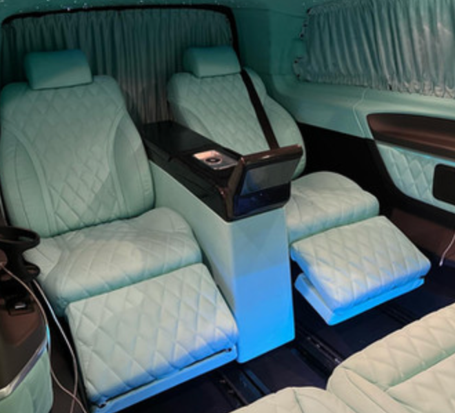 Bespoke Mercedes V-Class with Tiffany Blue Interior