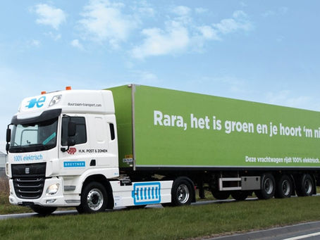 PLUS Retail heeft primeur met 100% elektrische vrachtwagen