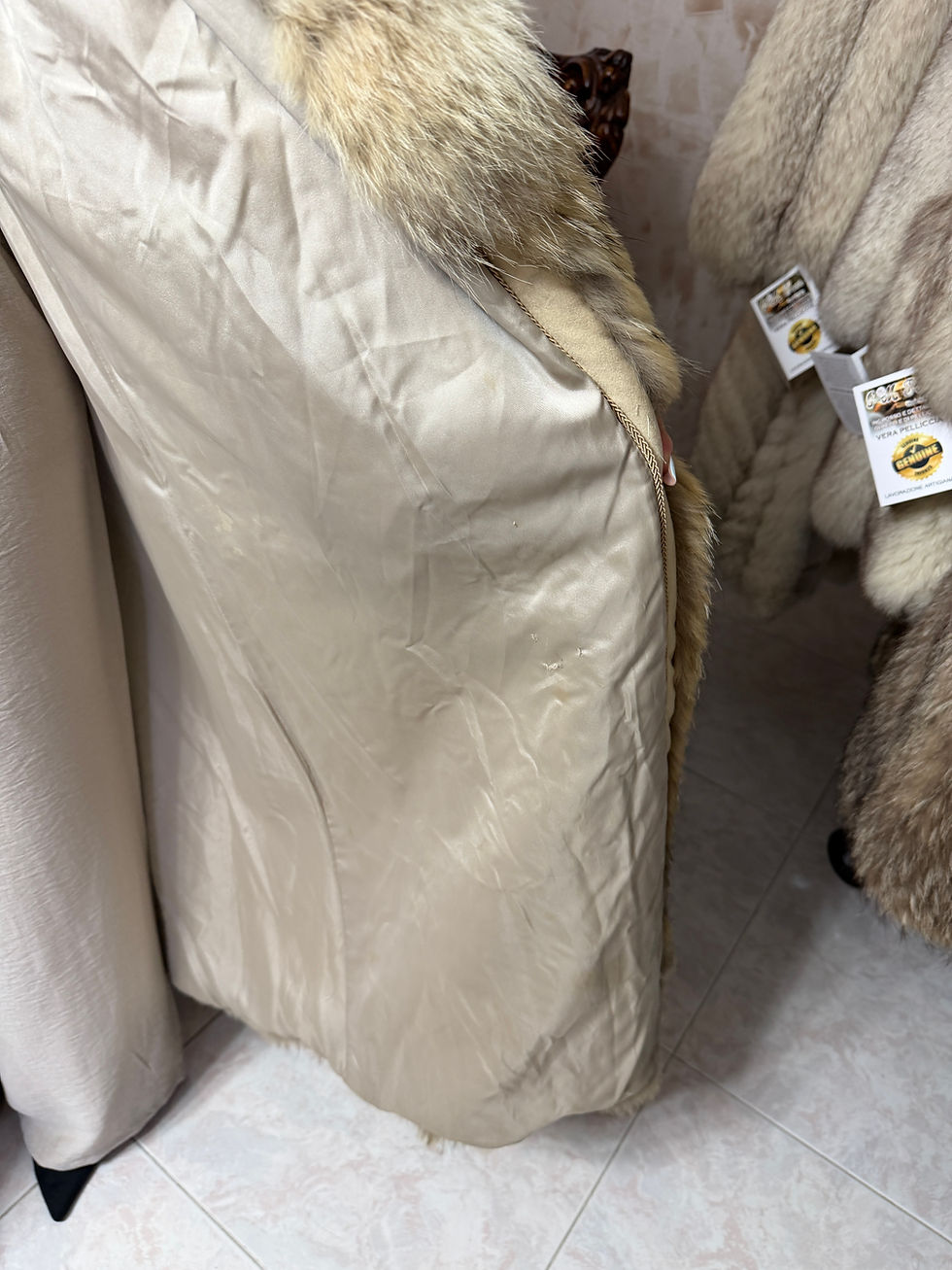 Miniatura: cappotto pelliccia coyote