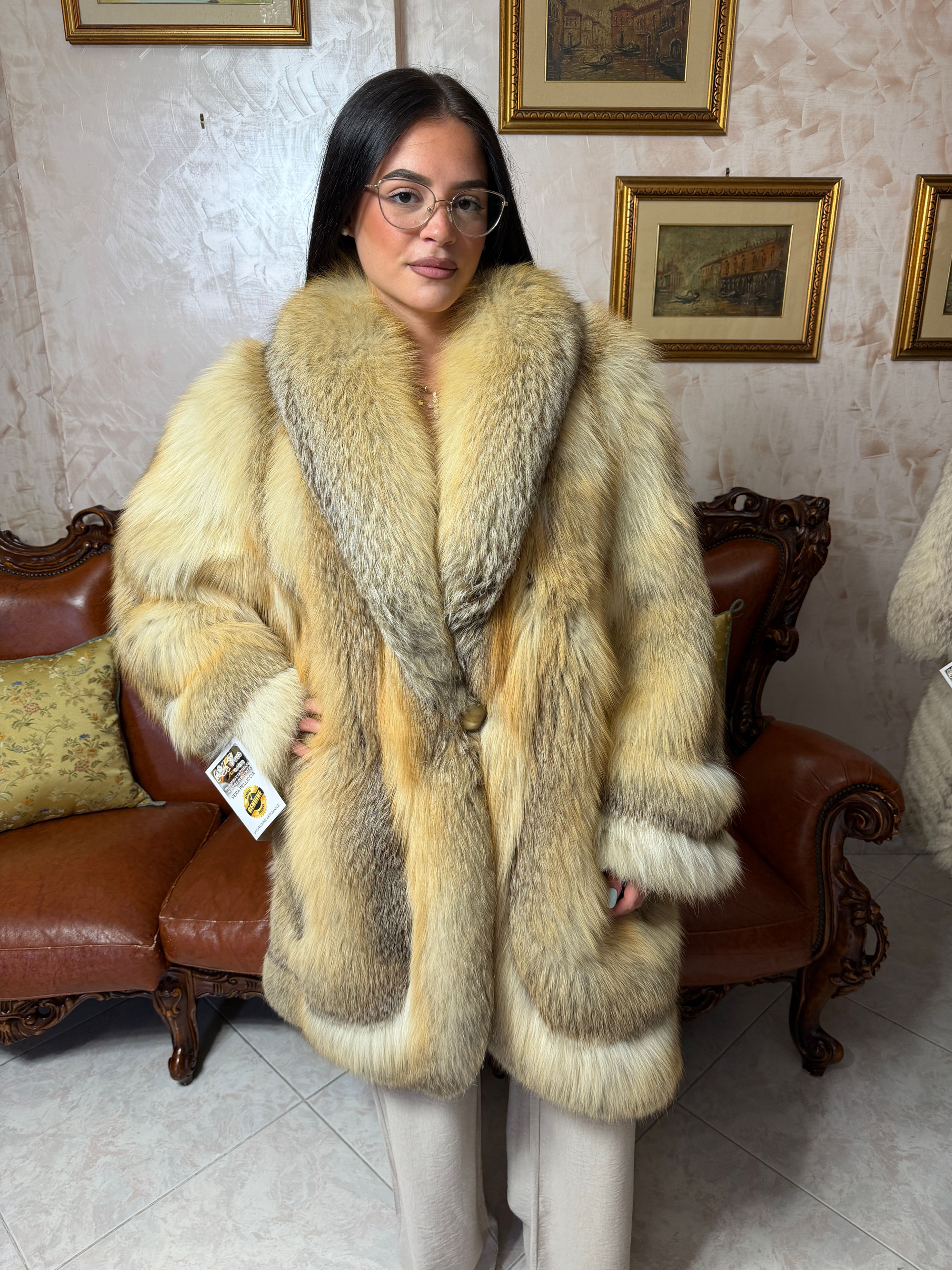giacca classica volpe gold island